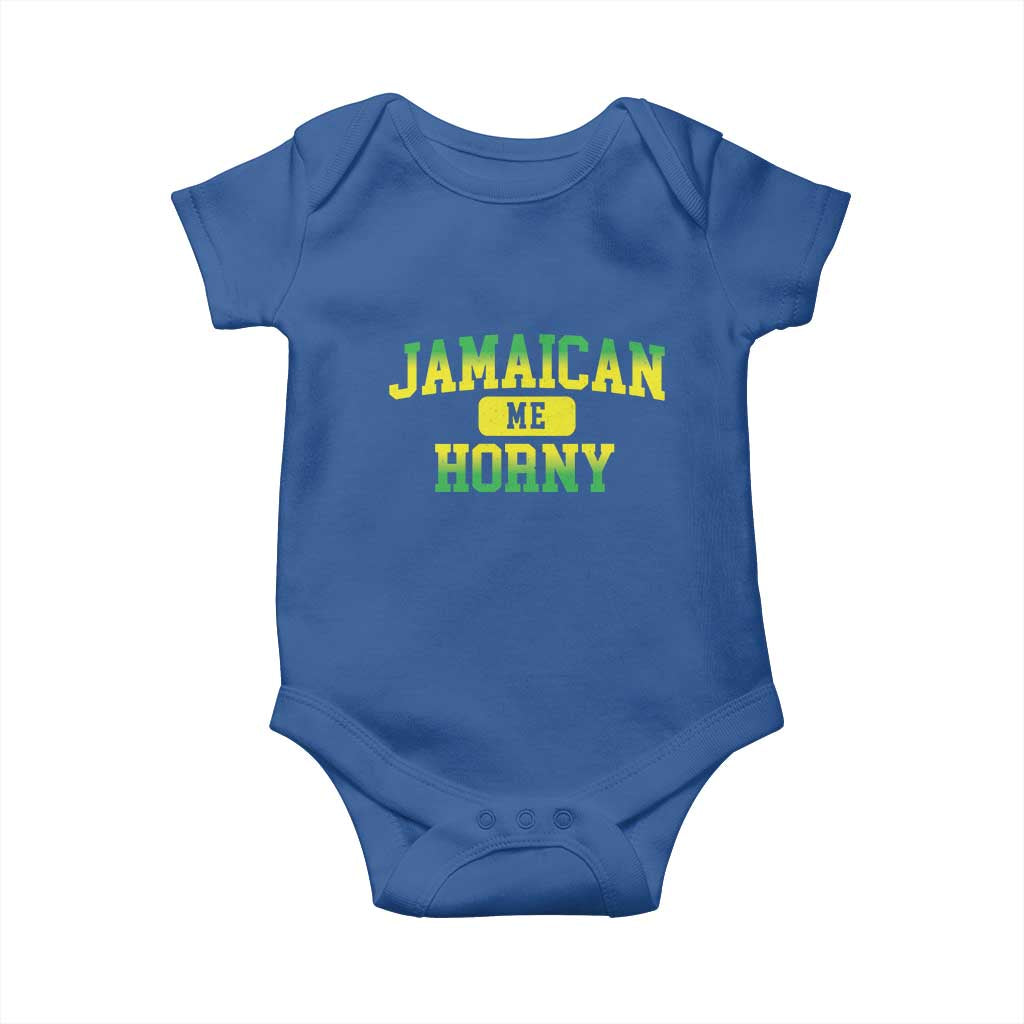 Jamaican Me Horny Baby Onesie Funny Caribbean Party TS10 Royal Blue Print Your Wear