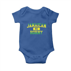 Jamaican Me Horny Baby Onesie Funny Caribbean Party TS10 Royal Blue Print Your Wear