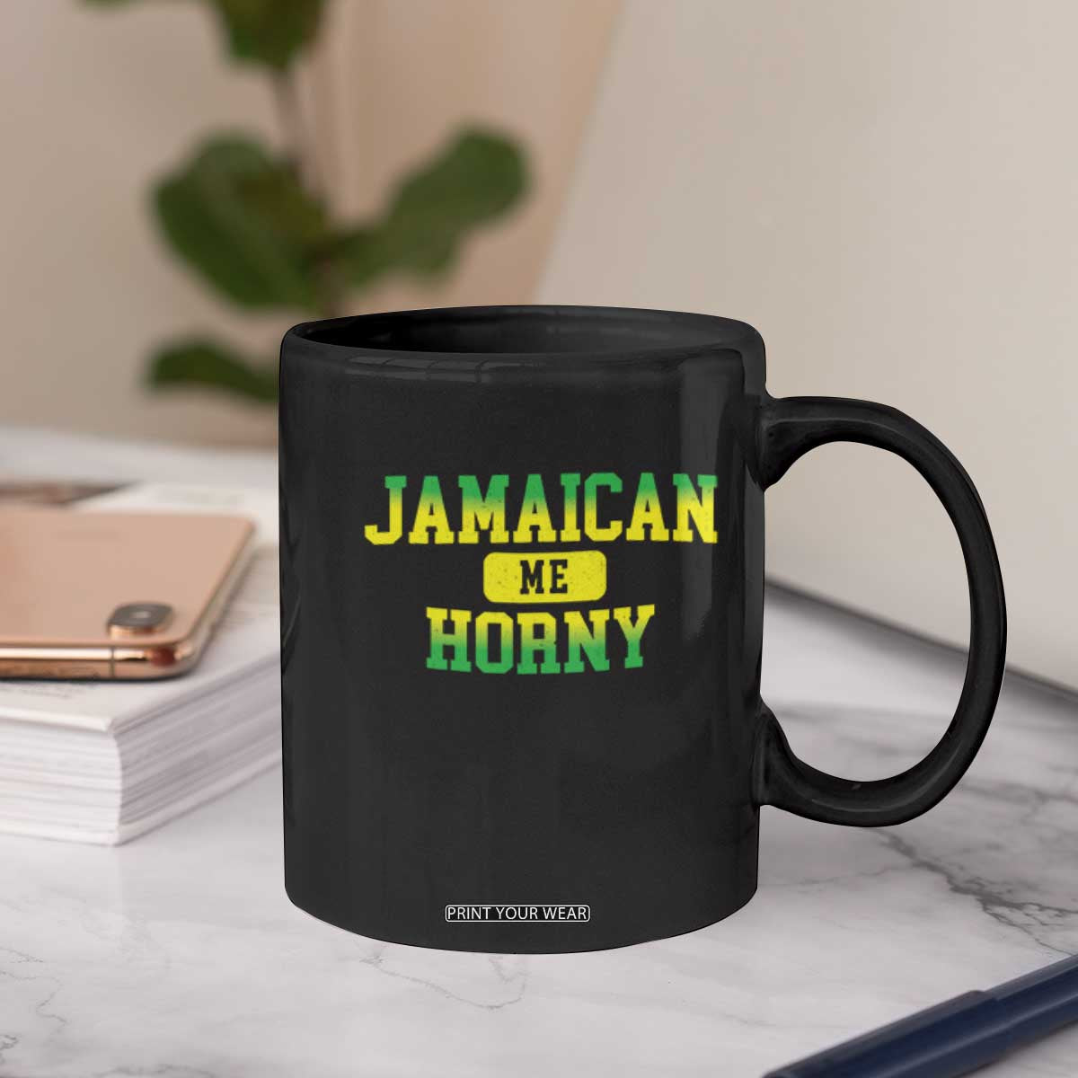 Jamaican Me Horny Coffee Mug Funny Caribbean Party TS10 Print Your Wear