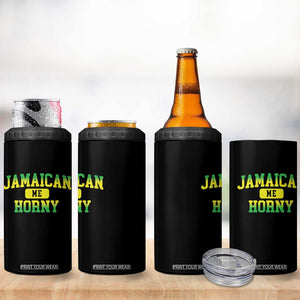 Jamaican Me Horny 4 in 1 Can Cooler Tumbler Funny Caribbean Party TS10 Print Your Wear