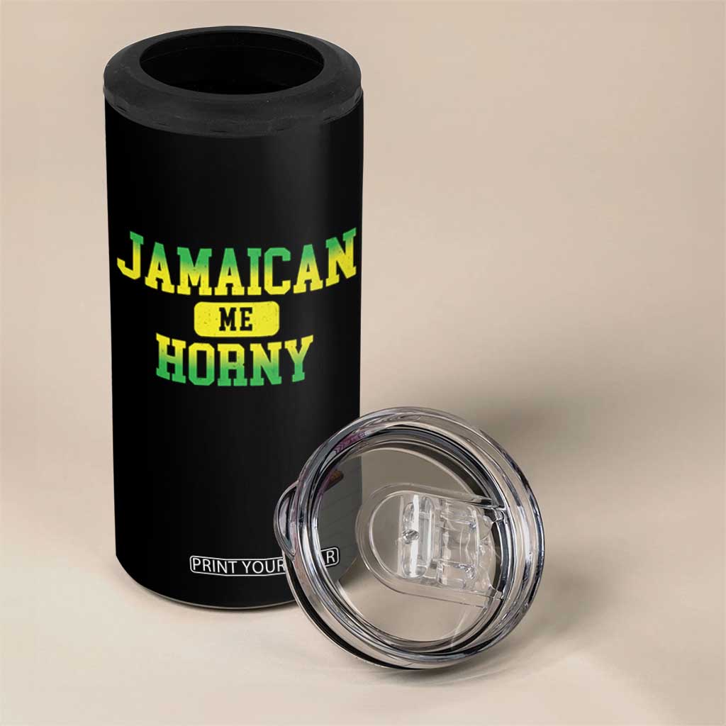 Jamaican Me Horny 4 in 1 Can Cooler Tumbler Funny Caribbean Party TS10 Print Your Wear