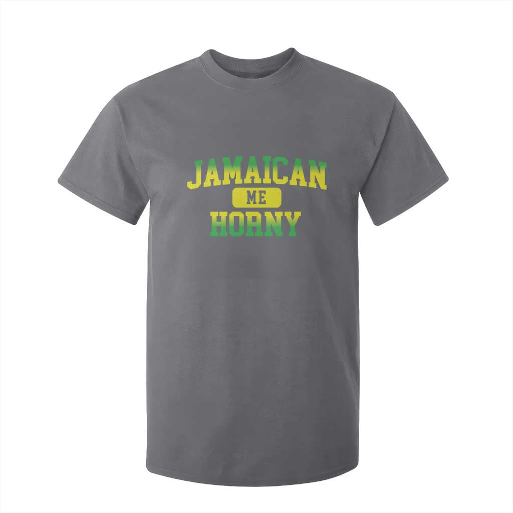 Jamaican Me Horny T Shirt For Kid Funny Caribbean Party TS10 Charcoal Print Your Wear