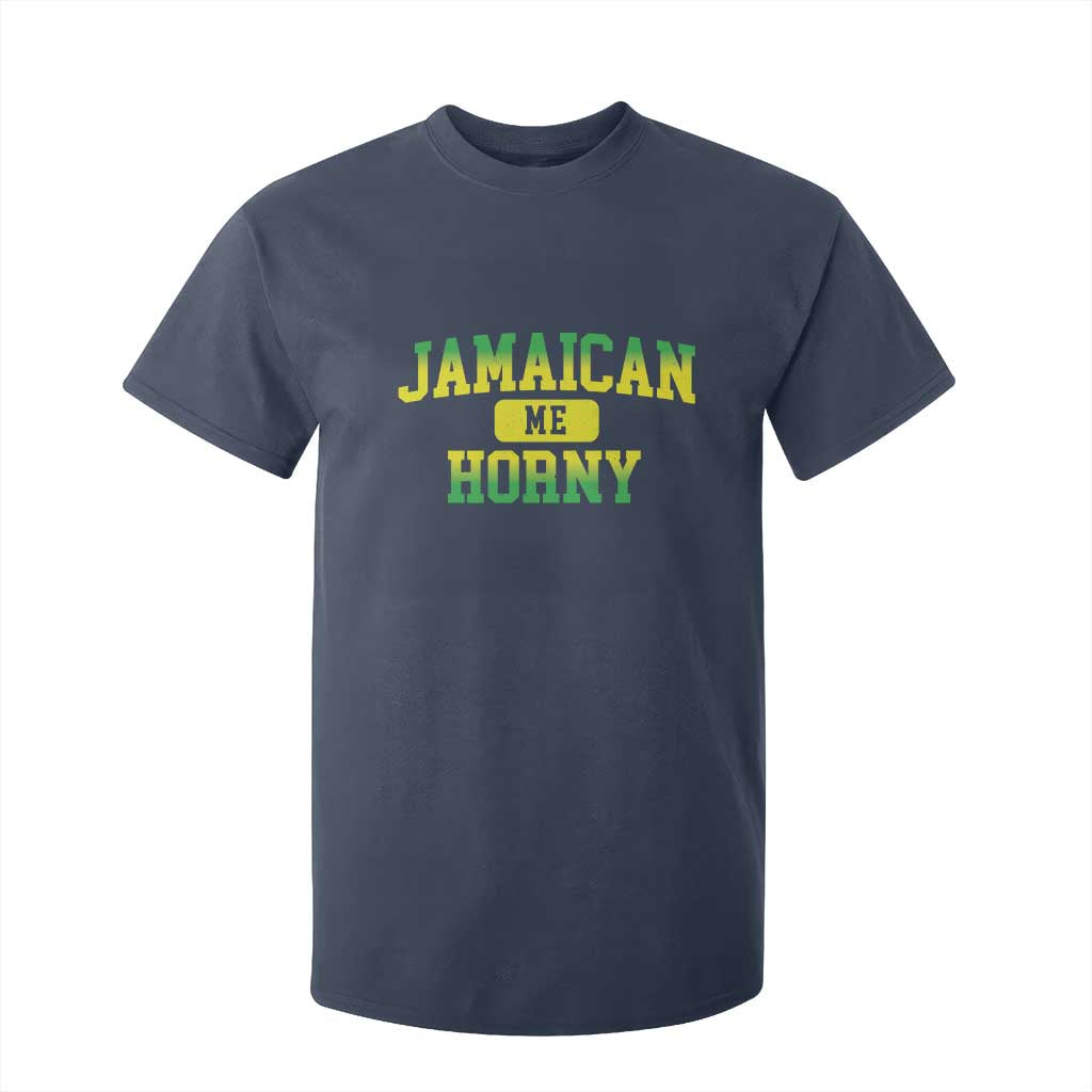 Jamaican Me Horny T Shirt For Kid Funny Caribbean Party TS10 Navy Print Your Wear