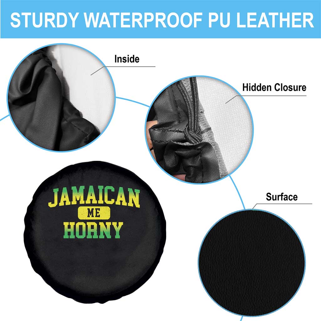 Jamaican Me Horny Spare Tire Cover Funny Caribbean Party TS10 Print Your Wear