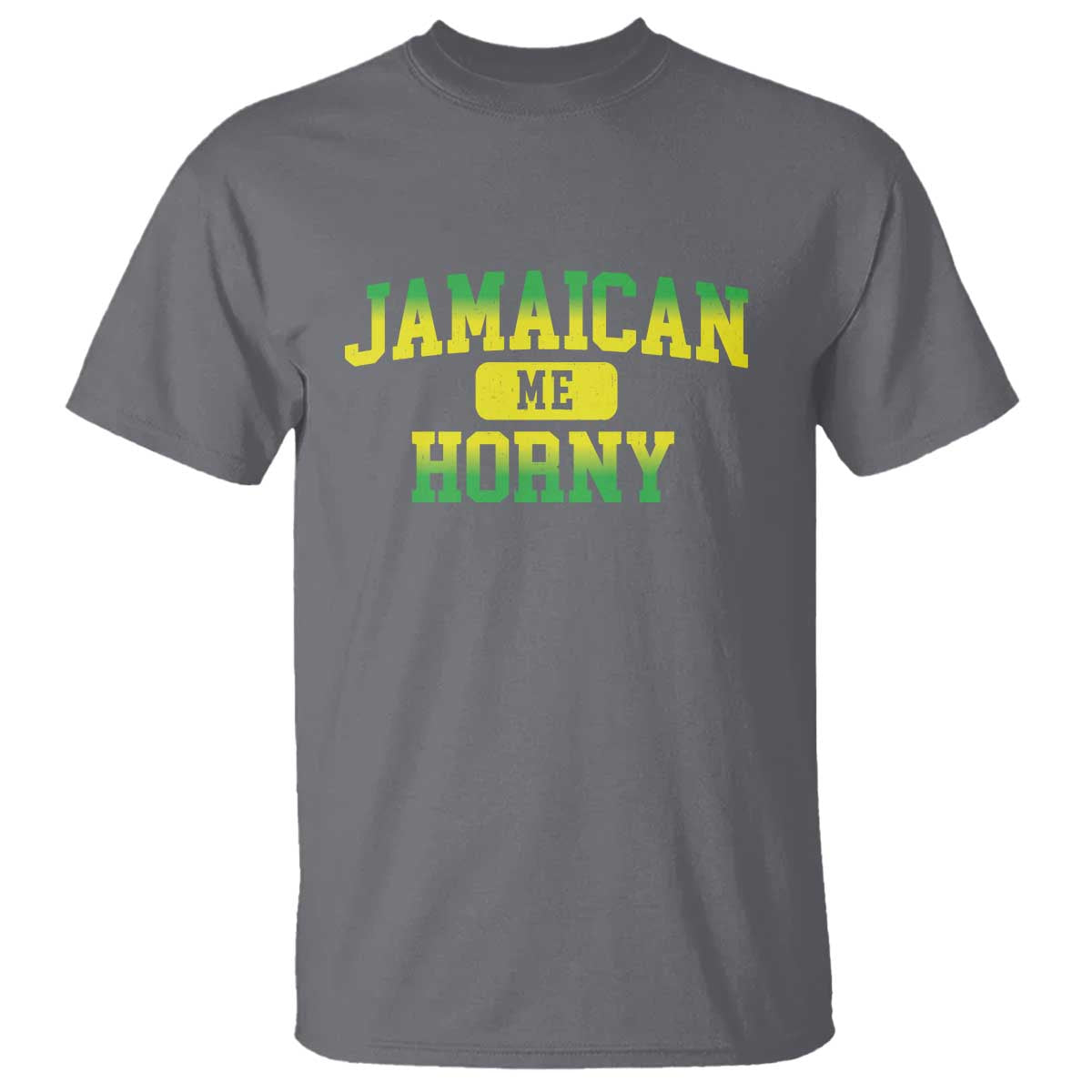Jamaican Me Horny T Shirt Funny Caribbean Party TS10 Charcoal Print Your Wear