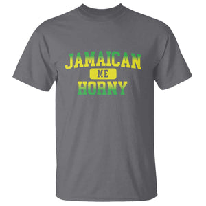 Jamaican Me Horny T Shirt Funny Caribbean Party TS10 Charcoal Print Your Wear