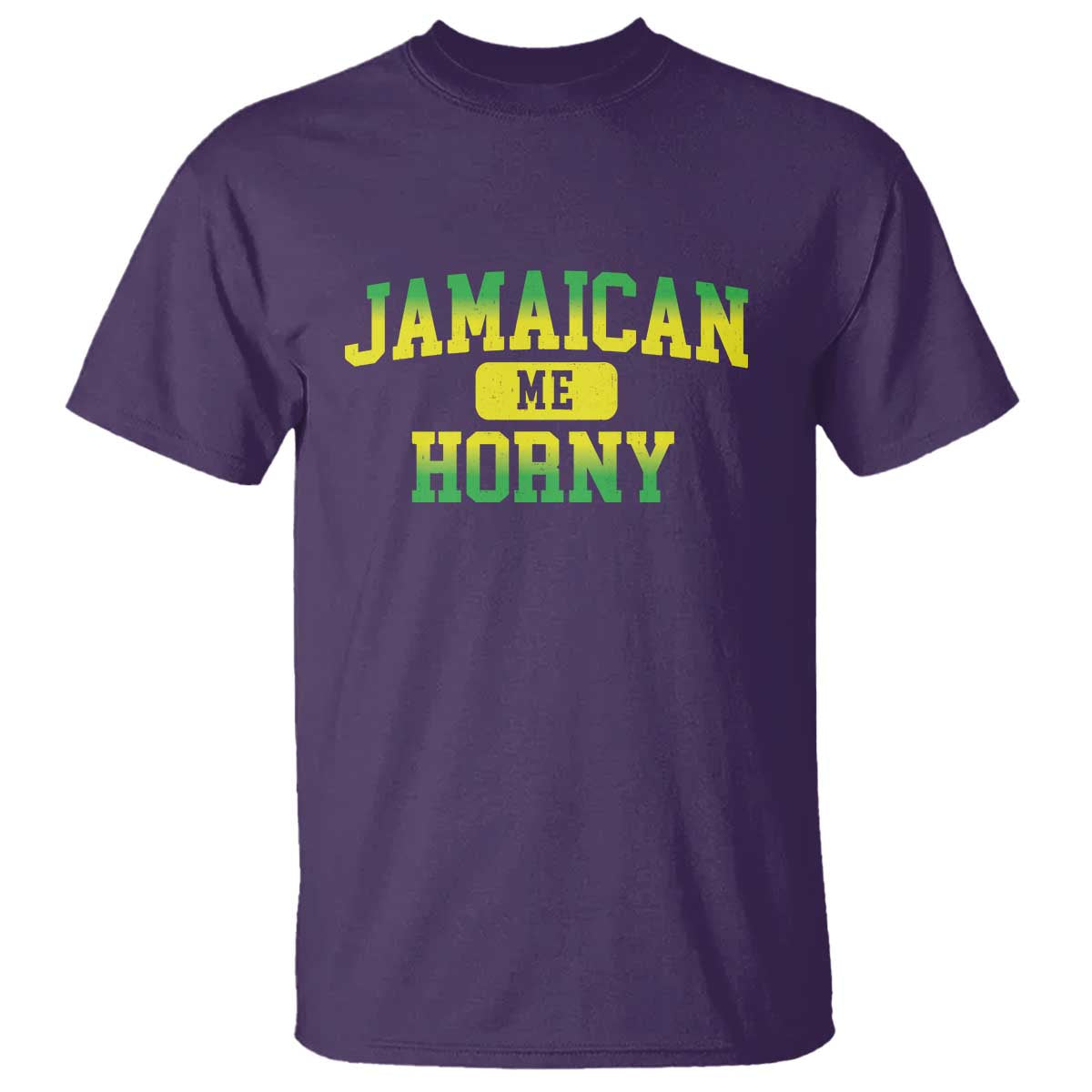 Jamaican Me Horny T Shirt Funny Caribbean Party TS10 Purple Print Your Wear