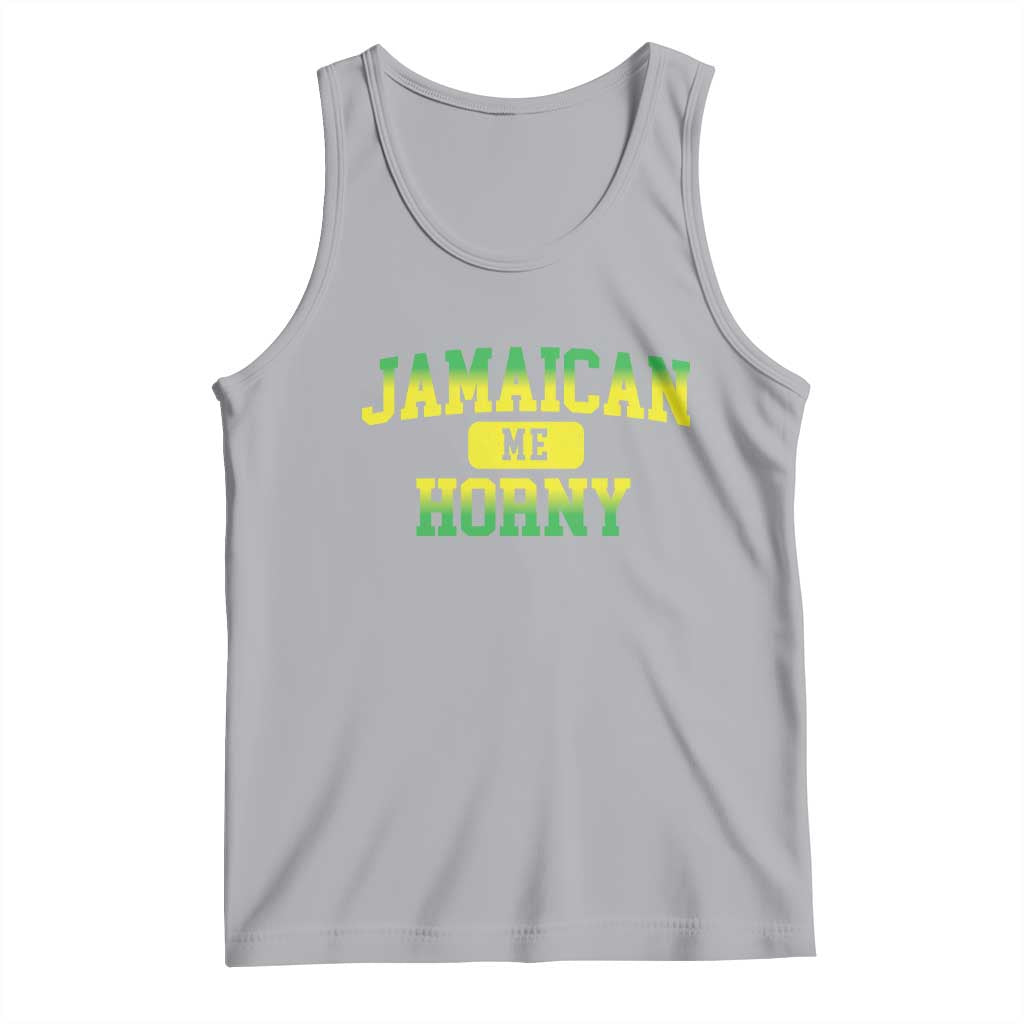 Jamaican Me Horny Tank Top Funny Caribbean Party TS10 Athletic Heather Print Your Wear