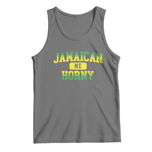 Jamaican Me Horny Tank Top Funny Caribbean Party TS10 Black Heather Print Your Wear