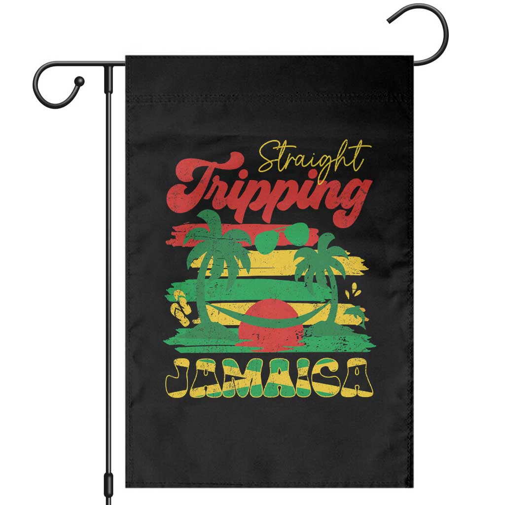 Jamaica Vacation Garden Flag Straight Trippin Jamaica Family Girls Trip TS10 Black Print Your Wear