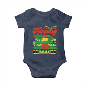 Jamaica Vacation Baby Onesie Straight Trippin Jamaica Family Girls Trip TS10 Navy Print Your Wear
