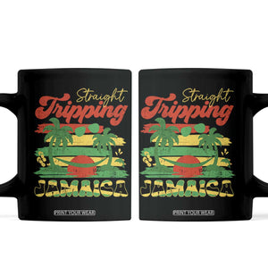 Jamaica Vacation Coffee Mug Straight Trippin Jamaica Family Girls Trip TS10 Black Print Your Wear