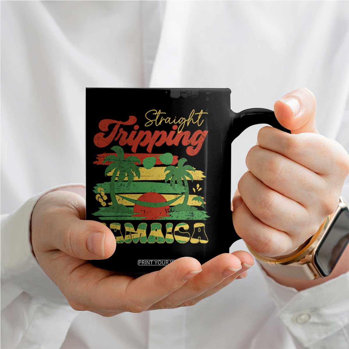 Jamaica Vacation Coffee Mug Straight Trippin Jamaica Family Girls Trip TS10 Print Your Wear