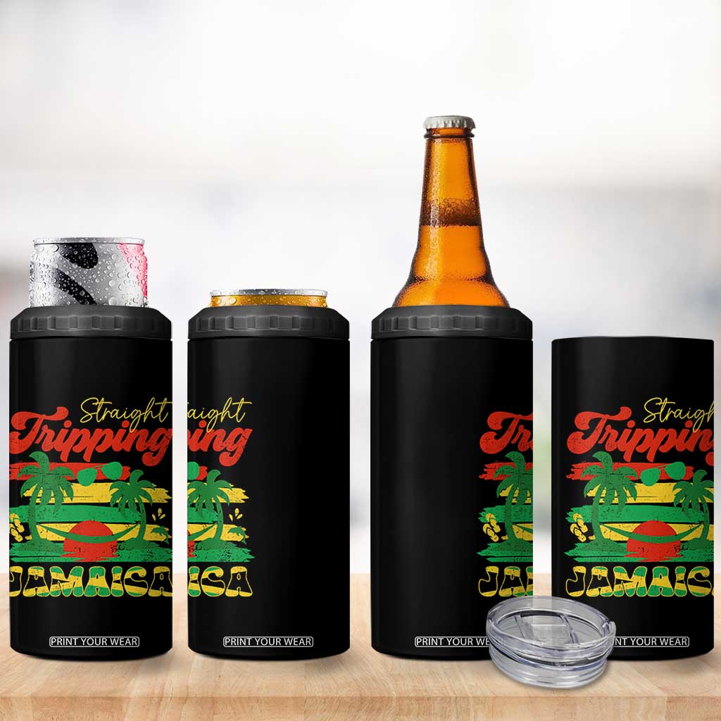 Jamaica Vacation 4 in 1 Can Cooler Tumbler Straight Trippin Jamaica Family Girls Trip TS10 Print Your Wear