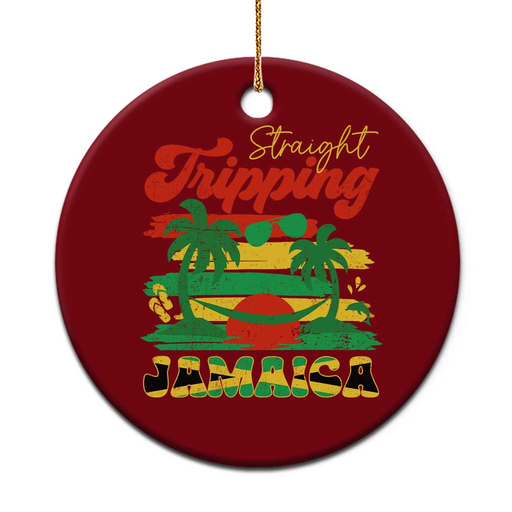 Jamaica Vacation Ceramic Ornament Straight Trippin Jamaica Family Girls Trip TS10 1pc Red Print Your Wear