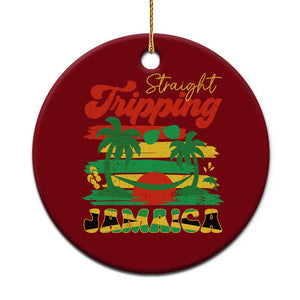 Jamaica Vacation Ceramic Ornament Straight Trippin Jamaica Family Girls Trip TS10 1pc Red Print Your Wear