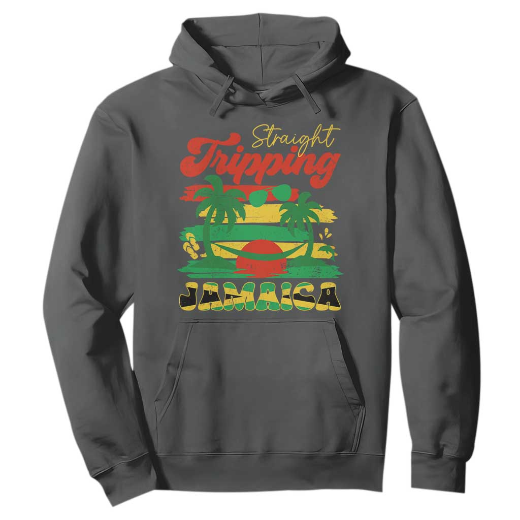 Jamaica Vacation Hoodie Straight Trippin Jamaica Family Girls Trip TS10 Dark Heather Print Your Wear