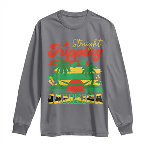 Jamaica Vacation Long Sleeve Shirt Straight Trippin Jamaica Family Girls Trip TS10 Charcoal Print Your Wear