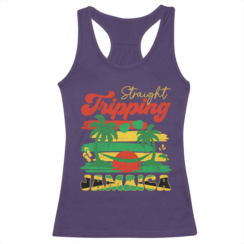 Jamaica Vacation Racerback Tank Top Straight Trippin Jamaica Family Girls Trip TS10 Purple Print Your Wear