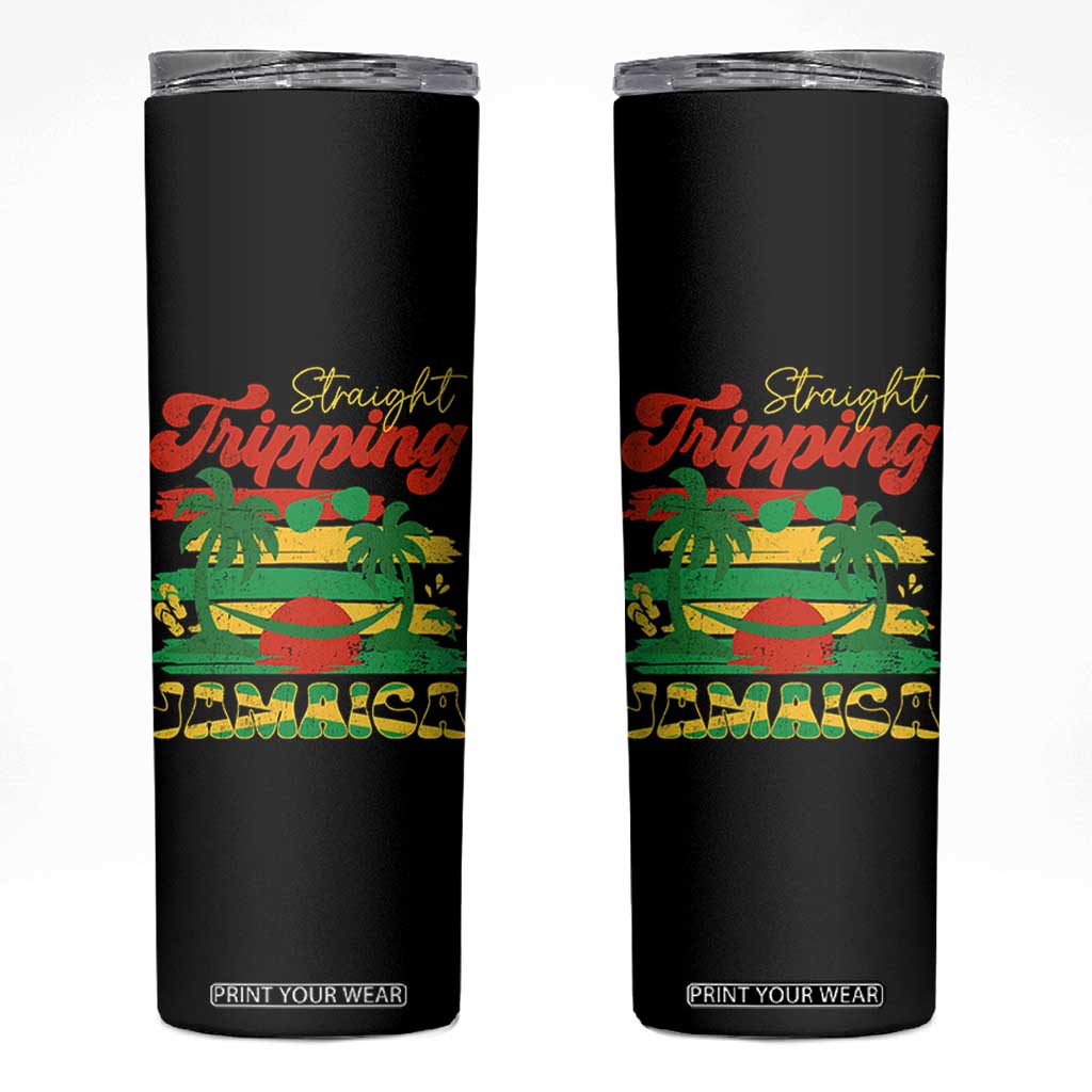Jamaica Vacation Skinny Tumbler Straight Trippin Jamaica Family Girls Trip TS10 Black Print Your Wear