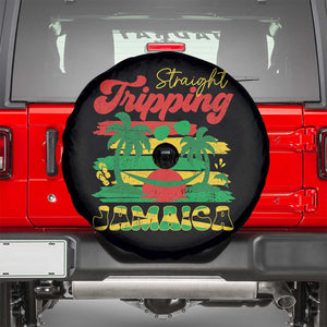 Jamaica Vacation Spare Tire Cover Straight Trippin Jamaica Family Girls Trip TS10 Black Print Your Wear