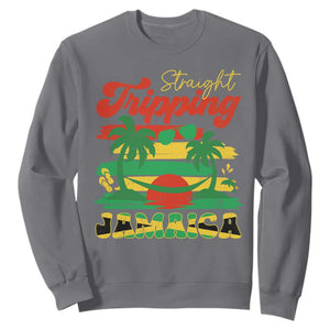 Jamaica Vacation Sweatshirt Straight Trippin Jamaica Family Girls Trip TS10 Charcoal Print Your Wear