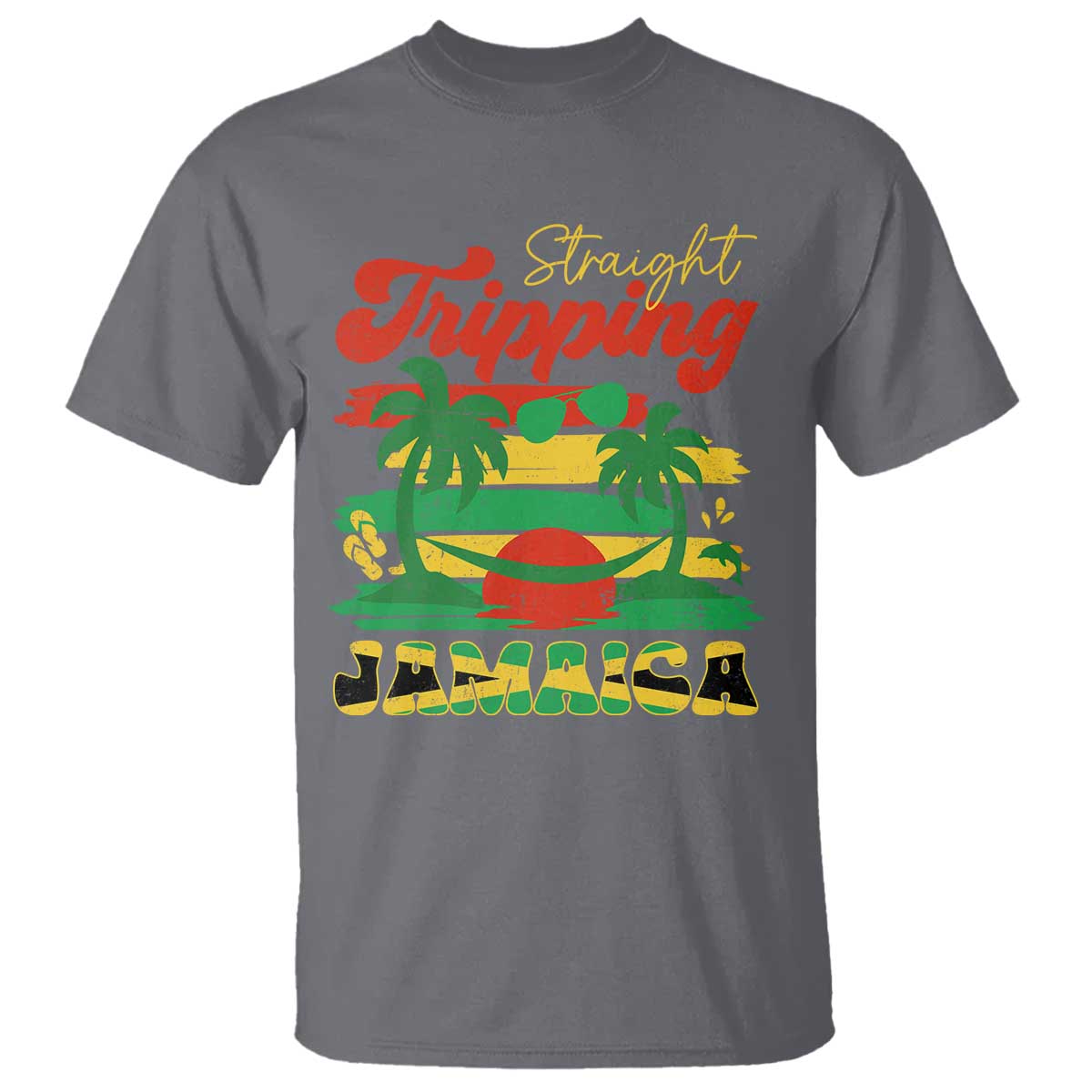 Jamaica Vacation T Shirt Straight Trippin Jamaica Family Girls Trip TS10 Charcoal Print Your Wear