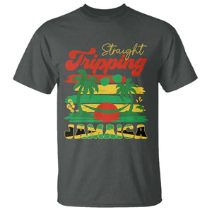 Jamaica Vacation T Shirt Straight Trippin Jamaica Family Girls Trip TS10 Dark Heather Print Your Wear