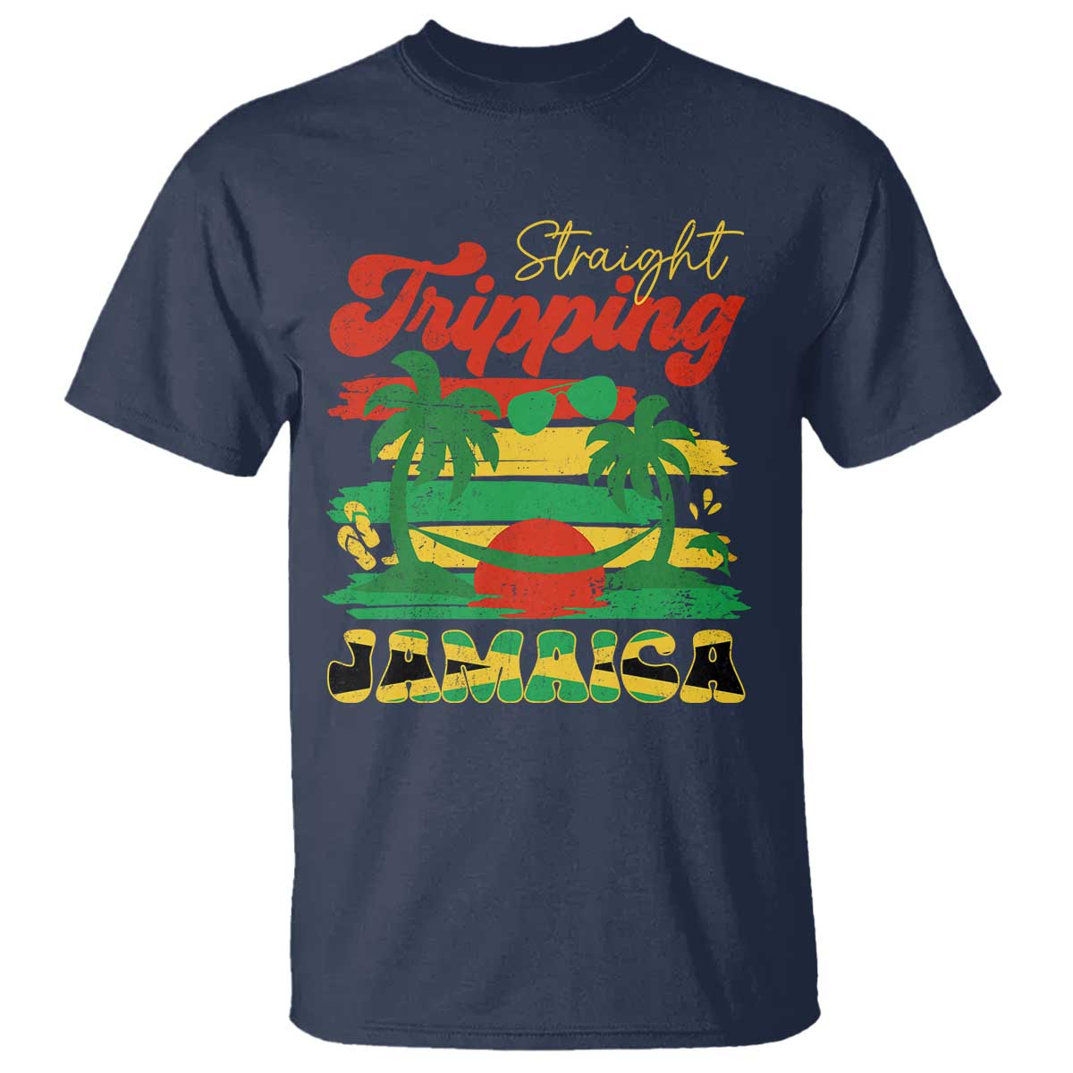 Jamaica Vacation T Shirt Straight Trippin Jamaica Family Girls Trip TS10 Navy Print Your Wear