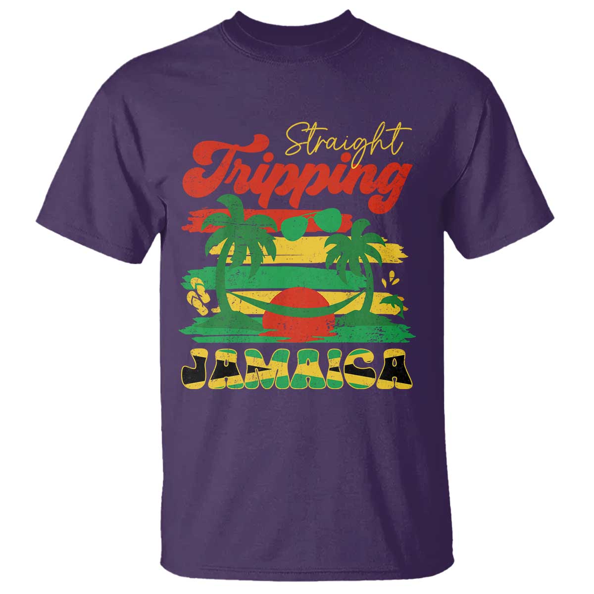 Jamaica Vacation T Shirt Straight Trippin Jamaica Family Girls Trip TS10 Purple Print Your Wear