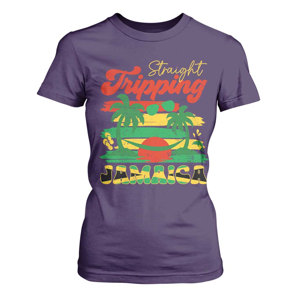Jamaica Vacation T Shirt For Women Straight Trippin Jamaica Family Girls Trip TS10 Purple Print Your Wear
