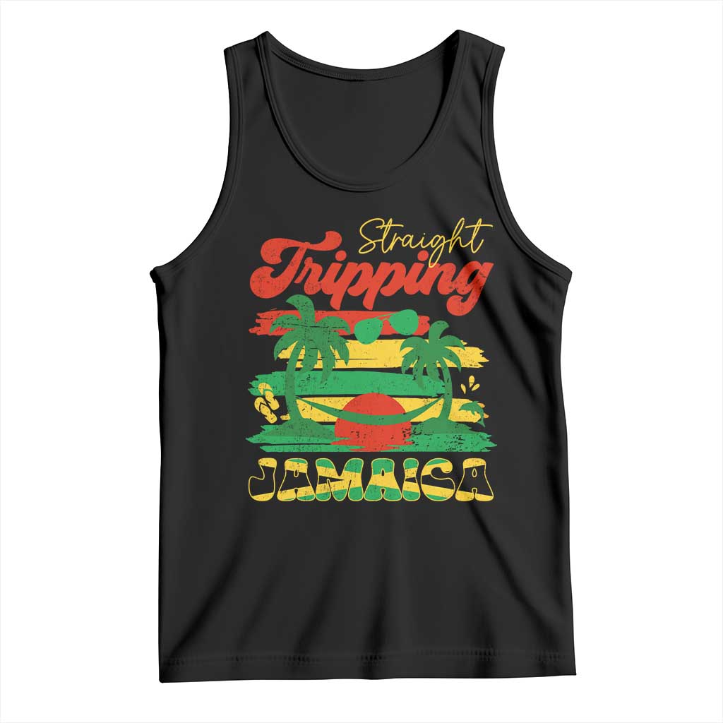Jamaica Vacation Tank Top Straight Trippin Jamaica Family Girls Trip TS10 Black Print Your Wear