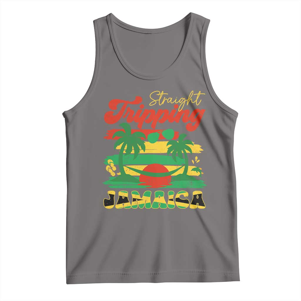 Jamaica Vacation Tank Top Straight Trippin Jamaica Family Girls Trip TS10 Deep Heather Print Your Wear