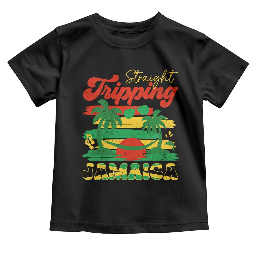 Jamaica Vacation Toddler T Shirt Straight Trippin Jamaica Family Girls Trip TS10 Black Print Your Wear