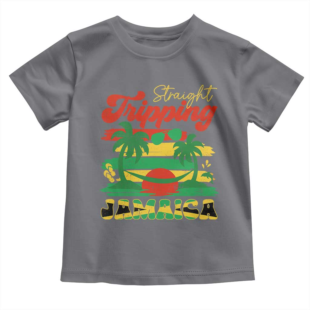 Jamaica Vacation Toddler T Shirt Straight Trippin Jamaica Family Girls Trip TS10 Charcoal Print Your Wear
