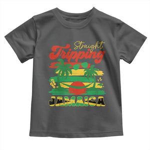 Jamaica Vacation Toddler T Shirt Straight Trippin Jamaica Family Girls Trip TS10 Dark Heather Print Your Wear