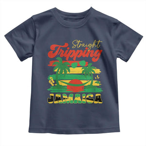 Jamaica Vacation Toddler T Shirt Straight Trippin Jamaica Family Girls Trip TS10 Navy Print Your Wear