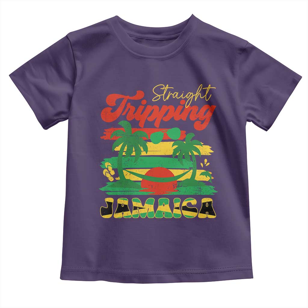 Jamaica Vacation Toddler T Shirt Straight Trippin Jamaica Family Girls Trip TS10 Purple Print Your Wear