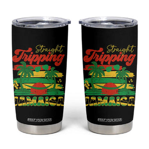 Jamaica Vacation Tumbler Cup Straight Trippin Jamaica Family Girls Trip TS10 Black Print Your Wear