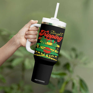 Jamaica Vacation Tumbler With Handle Straight Trippin Jamaica Family Girls Trip TS10 Print Your Wear