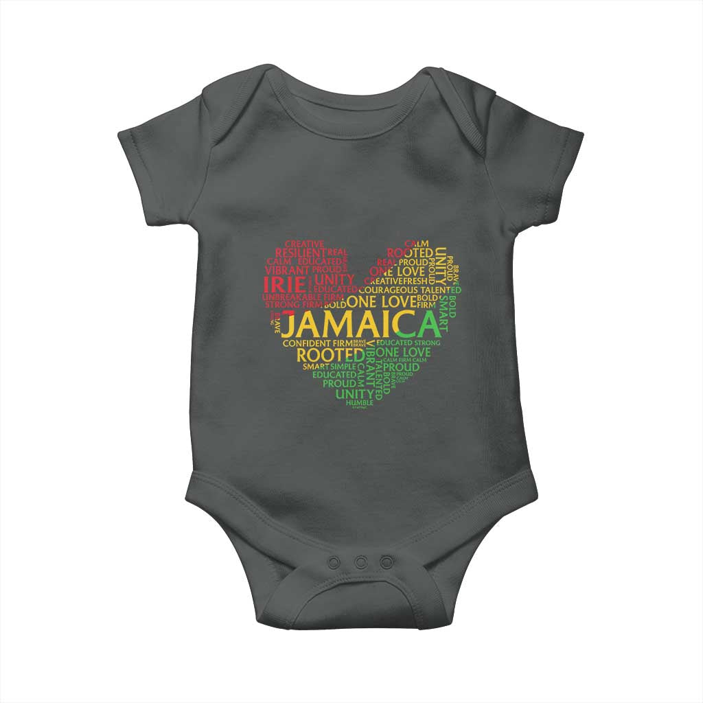 Jamaica Reggae Baby Onesie One Love Rasta Culture TS10 Dark Heather Print Your Wear