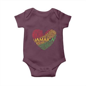 Jamaica Reggae Baby Onesie One Love Rasta Culture TS10 Maroon Print Your Wear