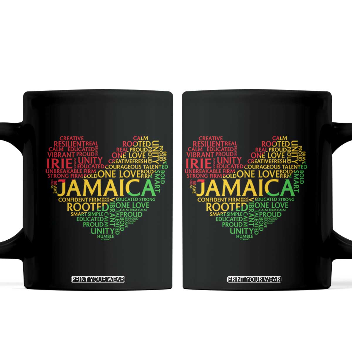 Jamaica Reggae Coffee Mug One Love Rasta Culture TS10 Black Print Your Wear