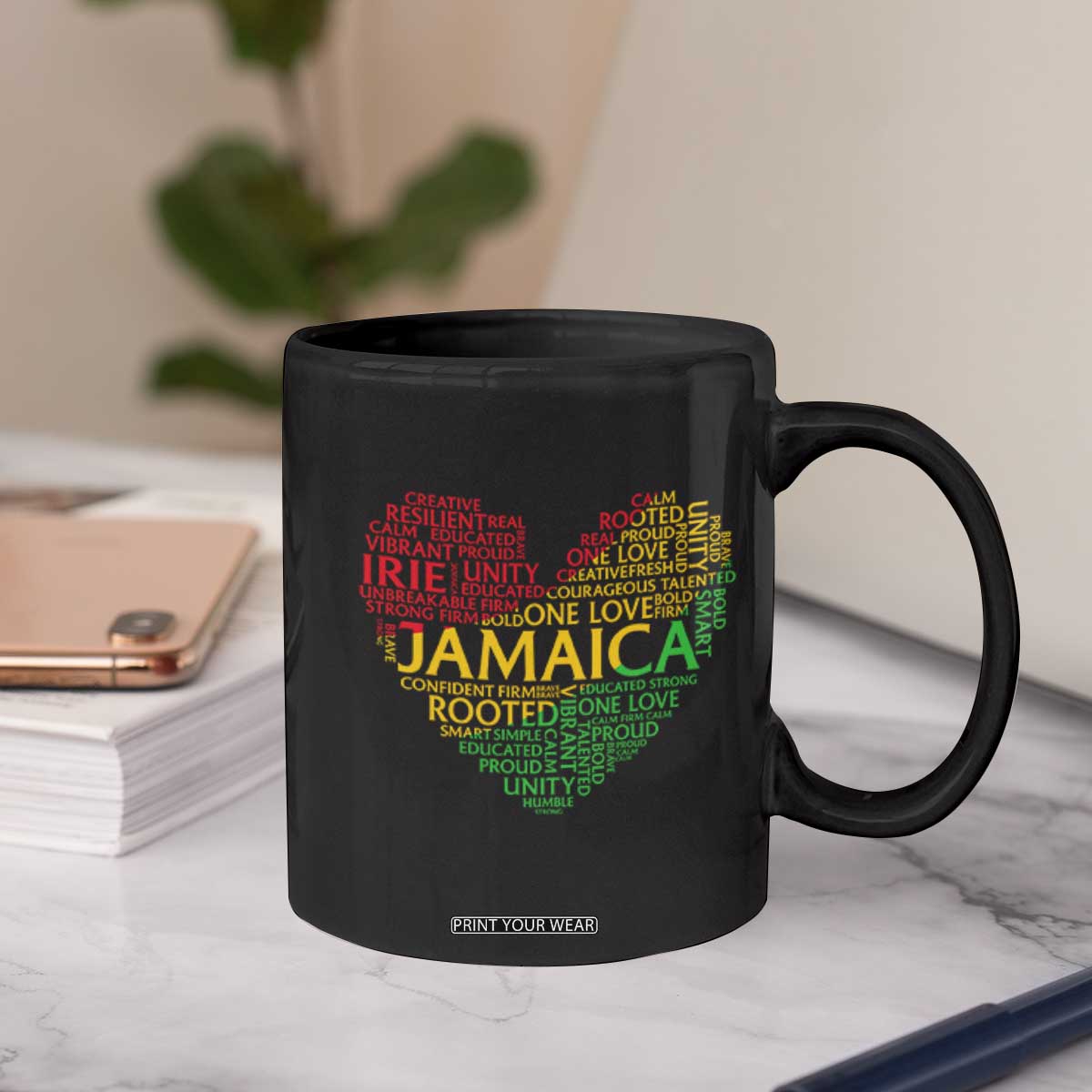 Jamaica Reggae Coffee Mug One Love Rasta Culture TS10 Print Your Wear