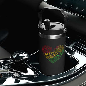 Jamaica Reggae Flip Straw Tumbler One Love Rasta Culture TS10 Print Your Wear