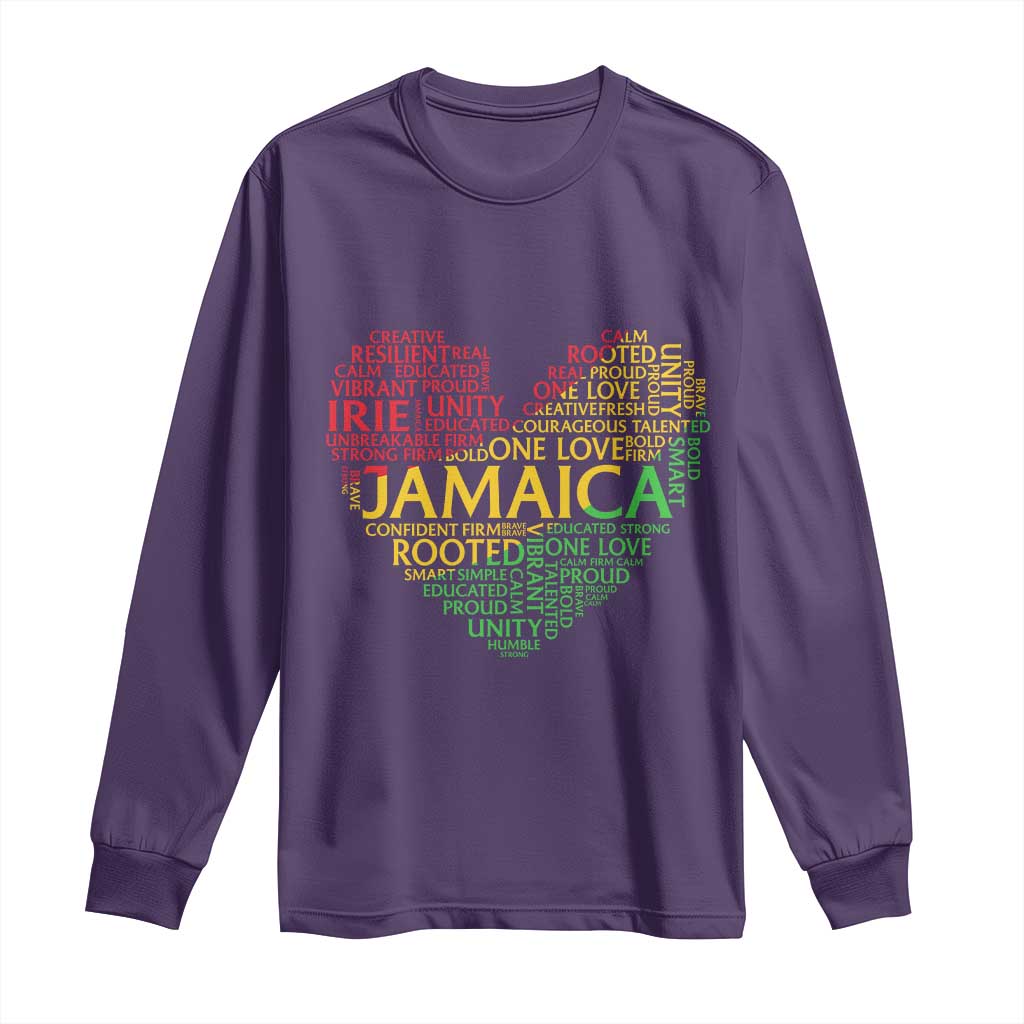 Jamaica Reggae Long Sleeve Shirt One Love Rasta Culture TS10 Purple Print Your Wear