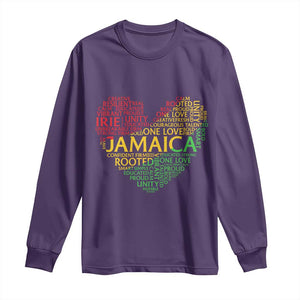 Jamaica Reggae Long Sleeve Shirt One Love Rasta Culture TS10 Purple Print Your Wear