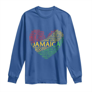 Jamaica Reggae Long Sleeve Shirt One Love Rasta Culture TS10 Royal Blue Print Your Wear