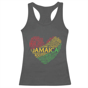 Jamaica Reggae Racerback Tank Top One Love Rasta Culture TS10 Dark Heather Print Your Wear