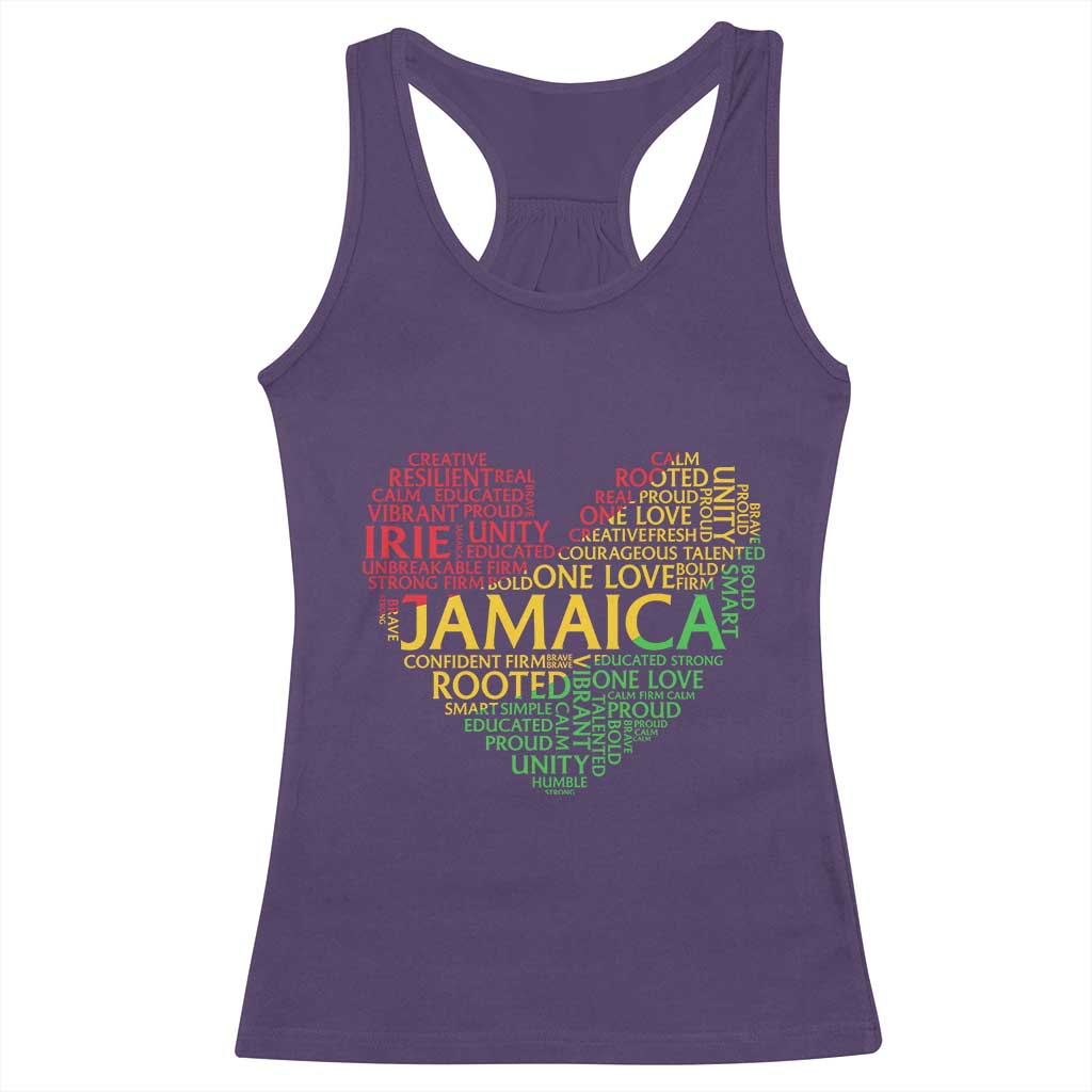 Jamaica Reggae Racerback Tank Top One Love Rasta Culture TS10 Purple Print Your Wear